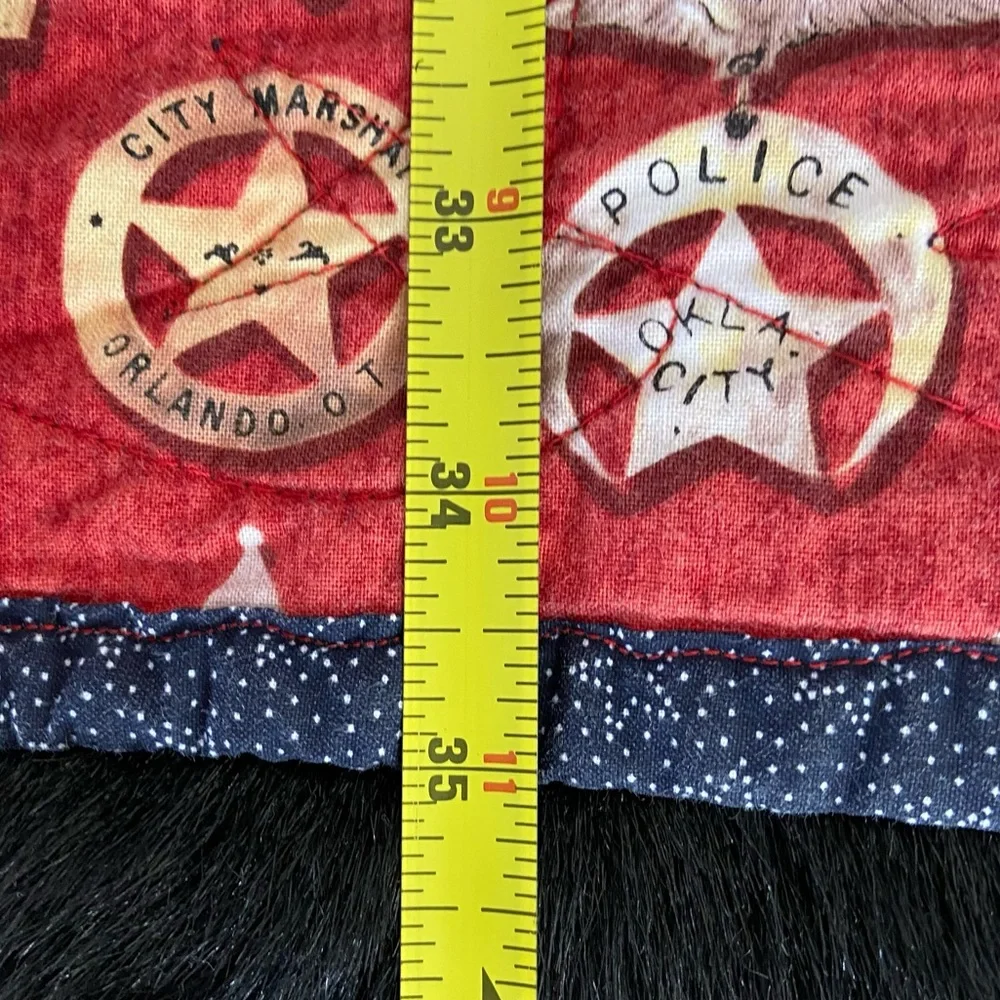 Western 35” Quilt Americana Throw Blanket Police Marshall Sheriff Themed Cowboy